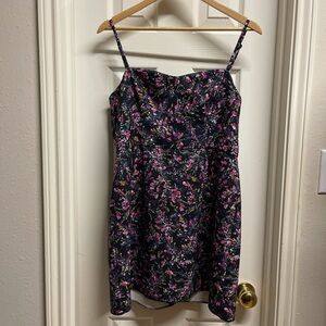 French Connection Dark Floral Mini Dress